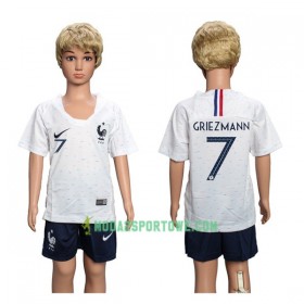 Koszulka Francja Griezmann 7 Dziecięcy Mistrzostwa Świata 2018 Wyjazdowe Stroje Piłkarskie